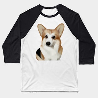 Cute Corgi Drawing Baseball T-Shirt